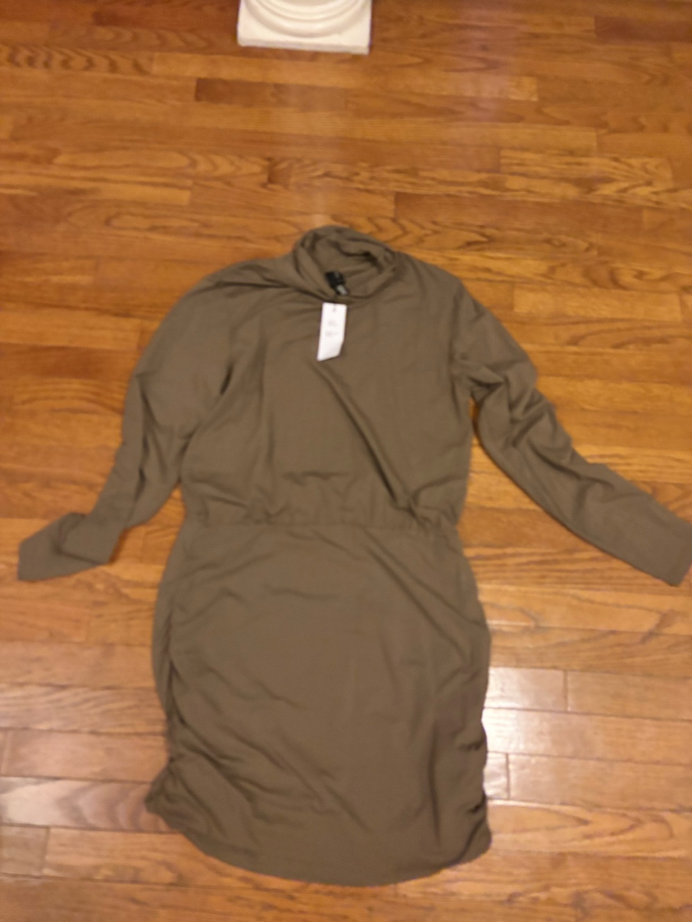 Olive Long-Sleeve Turtleneck Women’s Dress